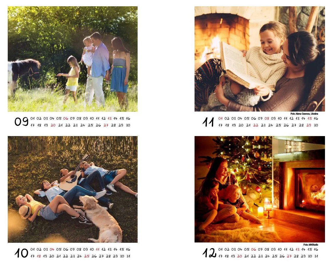 Seelenzauber Tischkalender „Familienzauber 2026“ – 10 × 10 cm